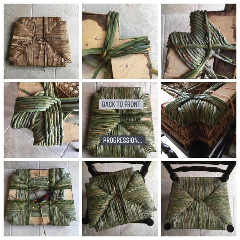 Backtofront - Cane+Rush at sportsmanscorner Sarah Booth Rush chair seat repair